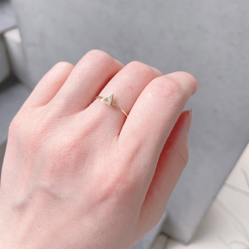 レデッサンドゥデュー 452 トライアングル 三角形 リング 18金,les desseins de DIEU Triangel Ring K18