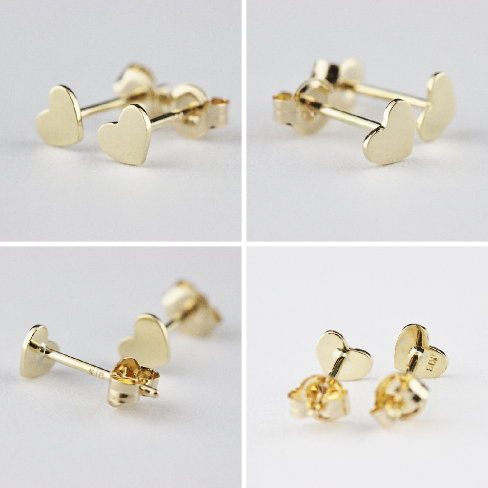 レデッサンドゥデュー 589-H プチ ハート スタッド ピアス 18金,les desseins de DIEU Petit Heart Stud earrings K18