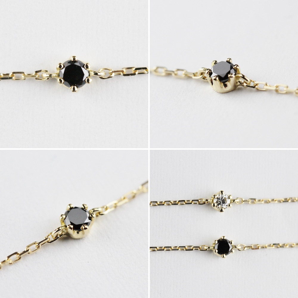 レデッサンドゥデュー 65 一粒ダイヤモンド 6本爪 ブレスレット 18金,les desseins de DIEU Petit Diamond Bracelet K18