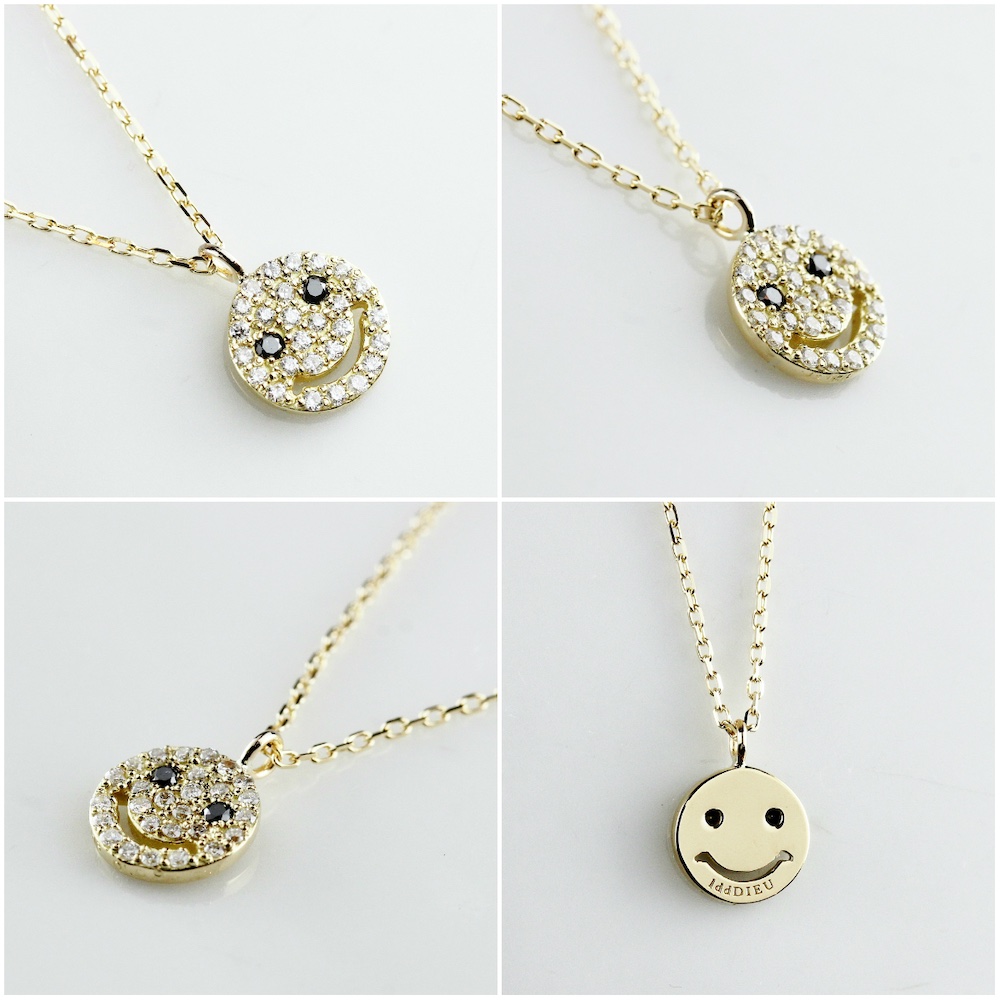 レデッサンドゥデュー 975 スモール スマイル ダイヤモンド ネックレス 18金,les desseins de DIEU Smile Diamond Necklace K18