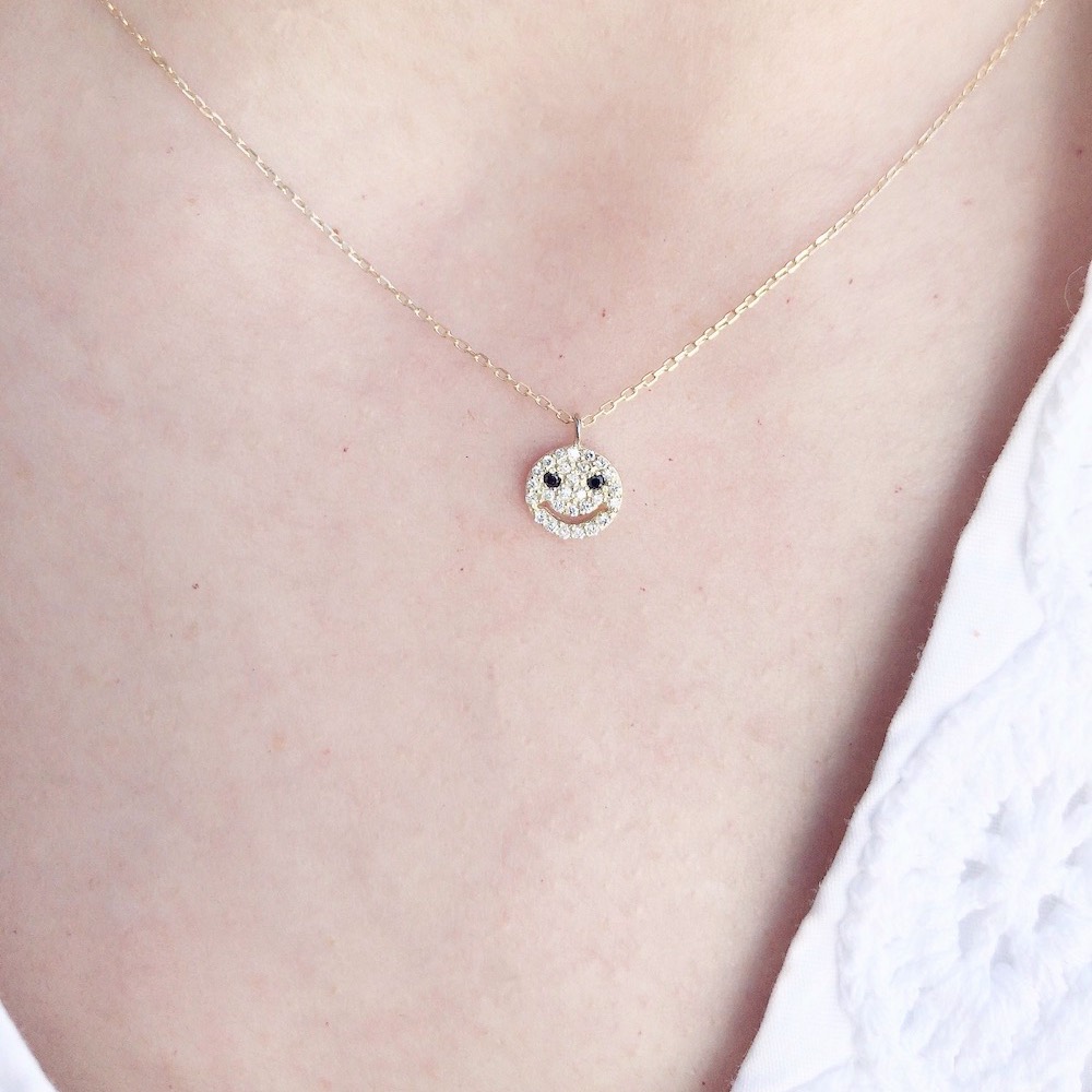 レデッサンドゥデュー 975 スモール スマイル ダイヤモンド ネックレス 18金,les desseins de DIEU Smile Diamond Necklace K18