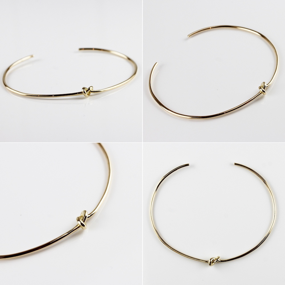 レ デッサン ドゥ デュー 981 シャイン ゴールド ノット バングル 18金,les desseins de DIEU Shine Gold Knot Bangle K18