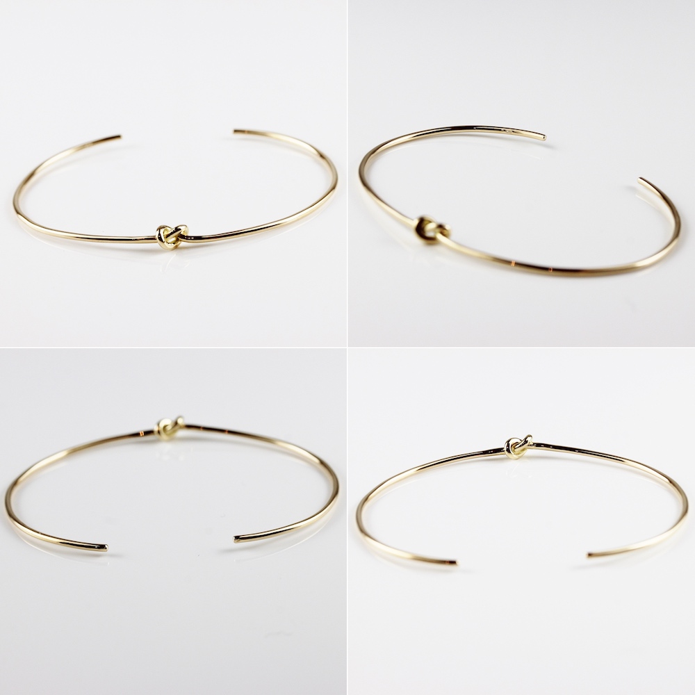 レ デッサン ドゥ デュー 981 シャイン ゴールド ノット バングル 18金,les desseins de DIEU Shine Gold Knot Bangle K18