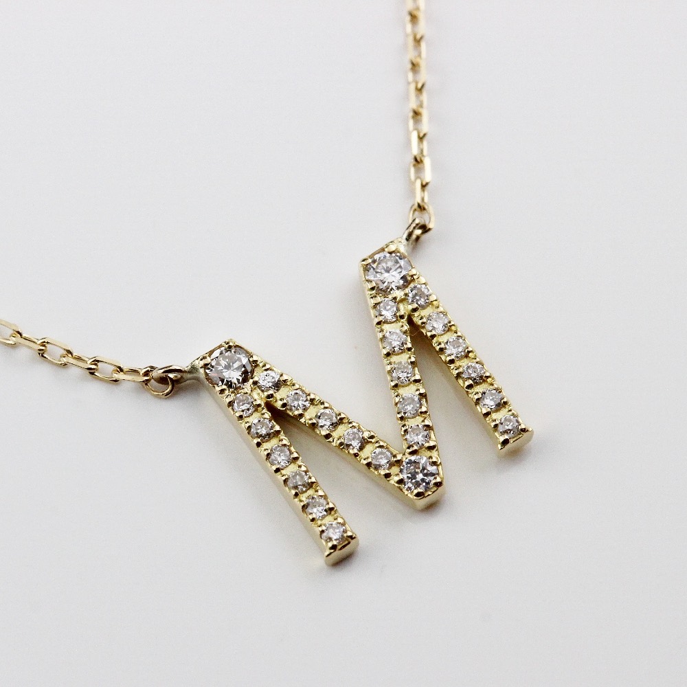 レデッサンドゥデュー 989 ピタキラ イニシャル ダイヤモンド ネックレス 18金,les desseins de DIEU Initial Diamond Necklace K18