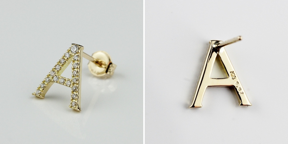 レデッサンドゥデュー 991 ピタキラ イニシャル ダイヤモンド ピアス 18金,les desseins de DIEU PITA KIRA Initial Diamond Earring K18