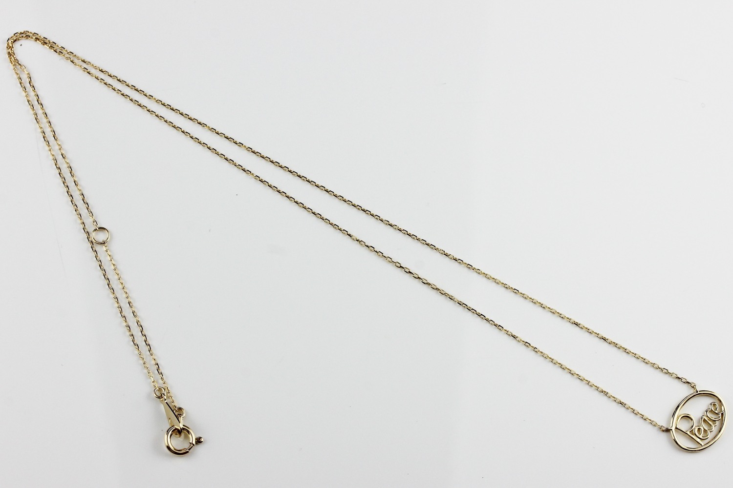 レデッサンドゥデュー 992 ピース 平和 ネックレス ゴールド 華奢 18金,les desseins de DIEU Peace Necklace K18