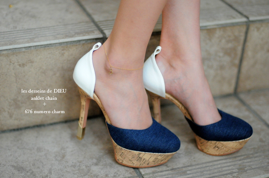 les desseins de DIEU Anklet Chain K18,華奢 アンクレット チェーン 18金 レデッサンドゥデュー