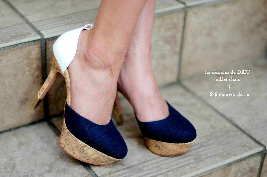 les desseins de DIEU Anklet Chain K18,華奢 アンクレット チェーン 18金 レデッサンドゥデュー