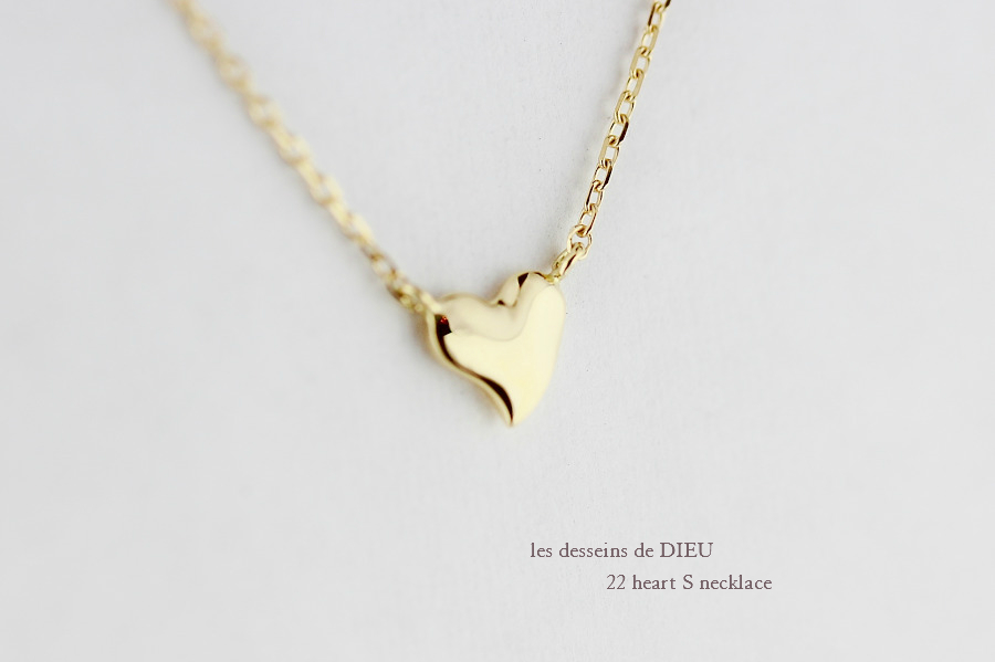 レデッサンドゥデュー 22 ハート 華奢ネックレス 18金,les desseins de dieu Heart S Necklace K18