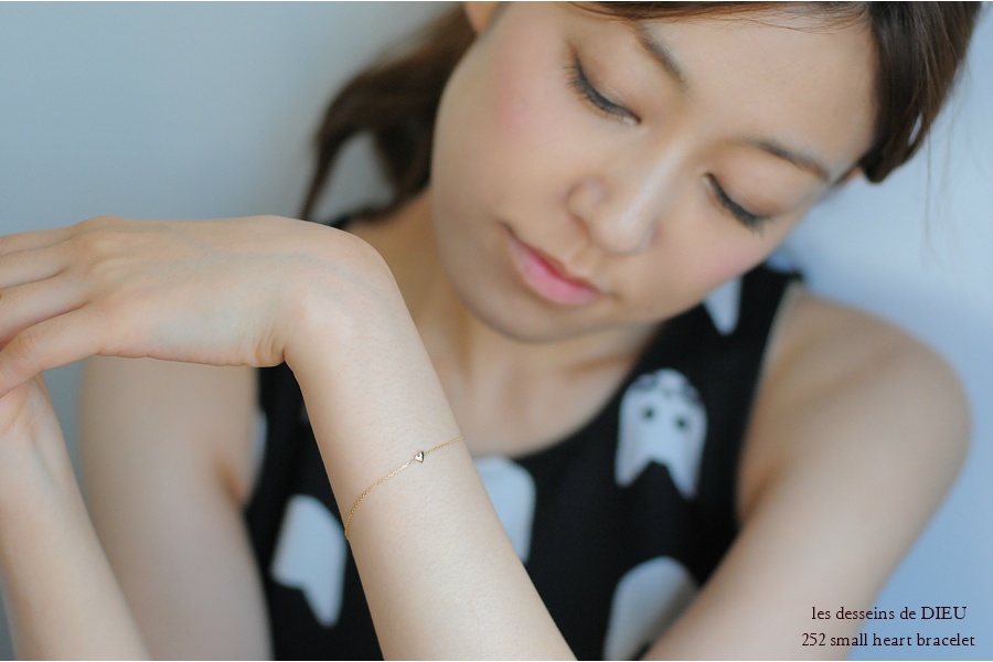 les desseins de DIEU 252 Small Heart Bracelet K18,華奢ブレスレット　ハート 18金,スモール ハート ブレス レデッサンドゥデュー