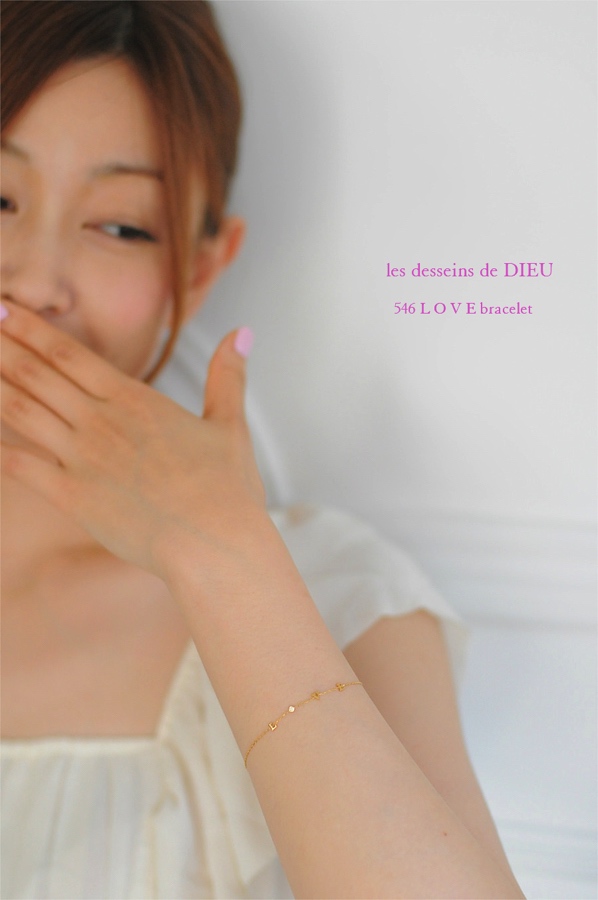 レデッサンドゥデュー 546 ラブ レタード ブレスレット 18金,les desseins de dieu LOVE Bracelet K18