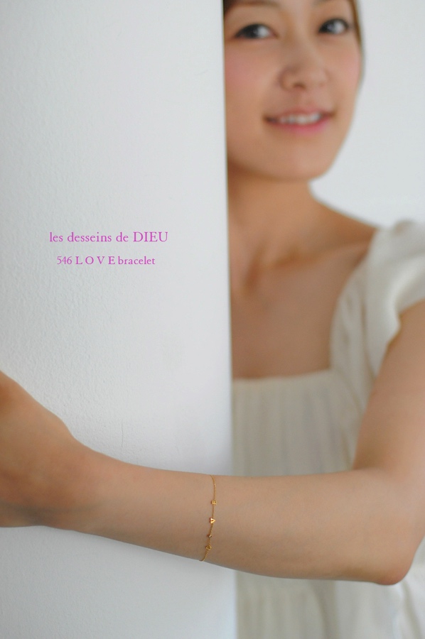 レデッサンドゥデュー 546 ラブ レタード ブレスレット 18金,les desseins de dieu LOVE Bracelet K18