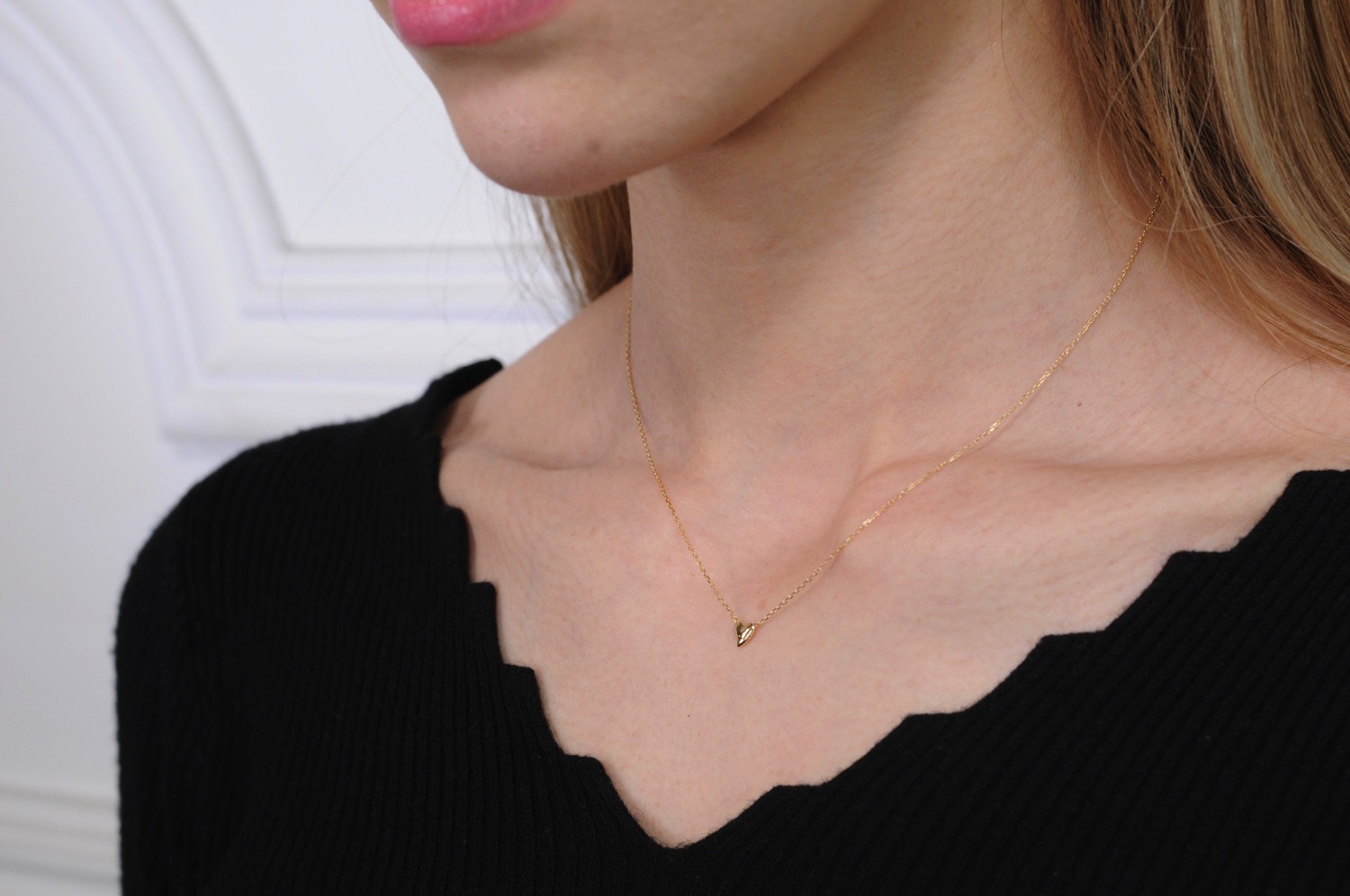 レデッサンドゥデュー 22 ハート 華奢ネックレス 18金,les desseins de dieu Heart S Necklace K18