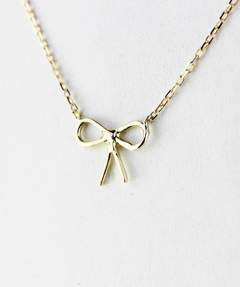 レデッサンドゥデュー 430 ラブ ノット リボン ネックレス 18金,les desseins de DIEU Love Knot Ribbon Necklace K18