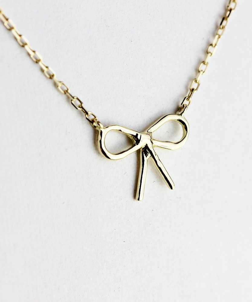 レデッサンドゥデュー 430 ラブ ノット リボン ネックレス 18金,les desseins de DIEU Love Knot Ribbon Necklace K18