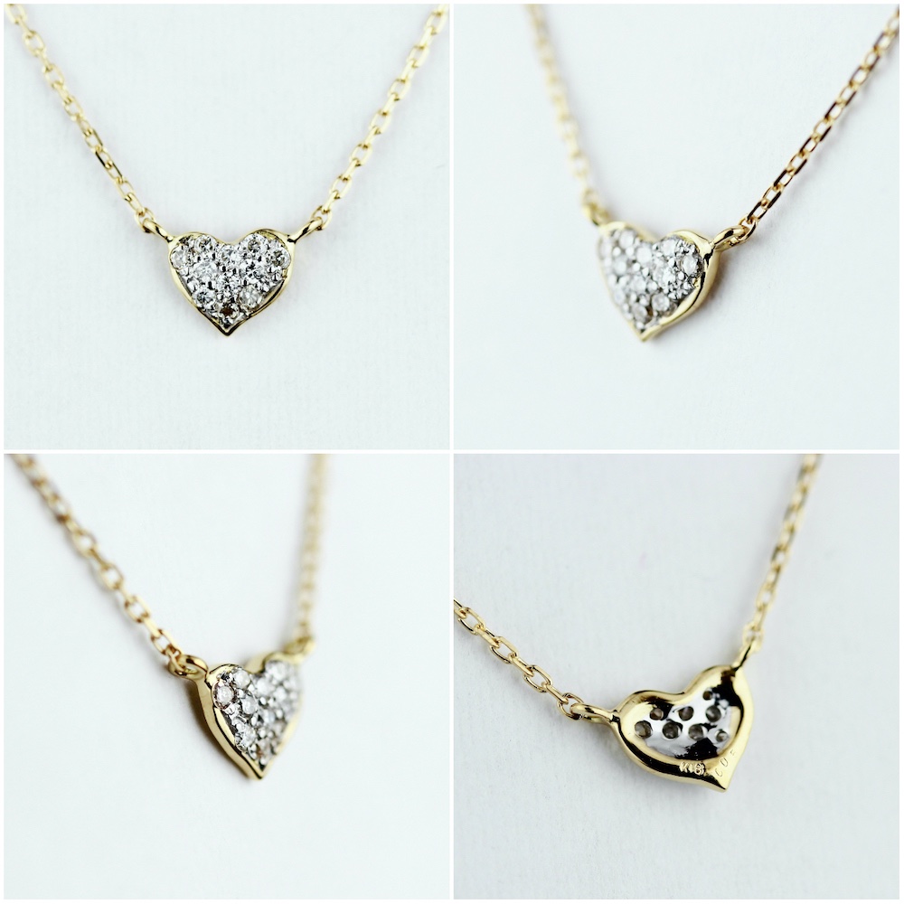 レデッサンドゥデュー 463 キャンディ ハート ダイヤモンド ネックレス 18金,les desseins de DIEU Candy Heart Diamond Necklace K18