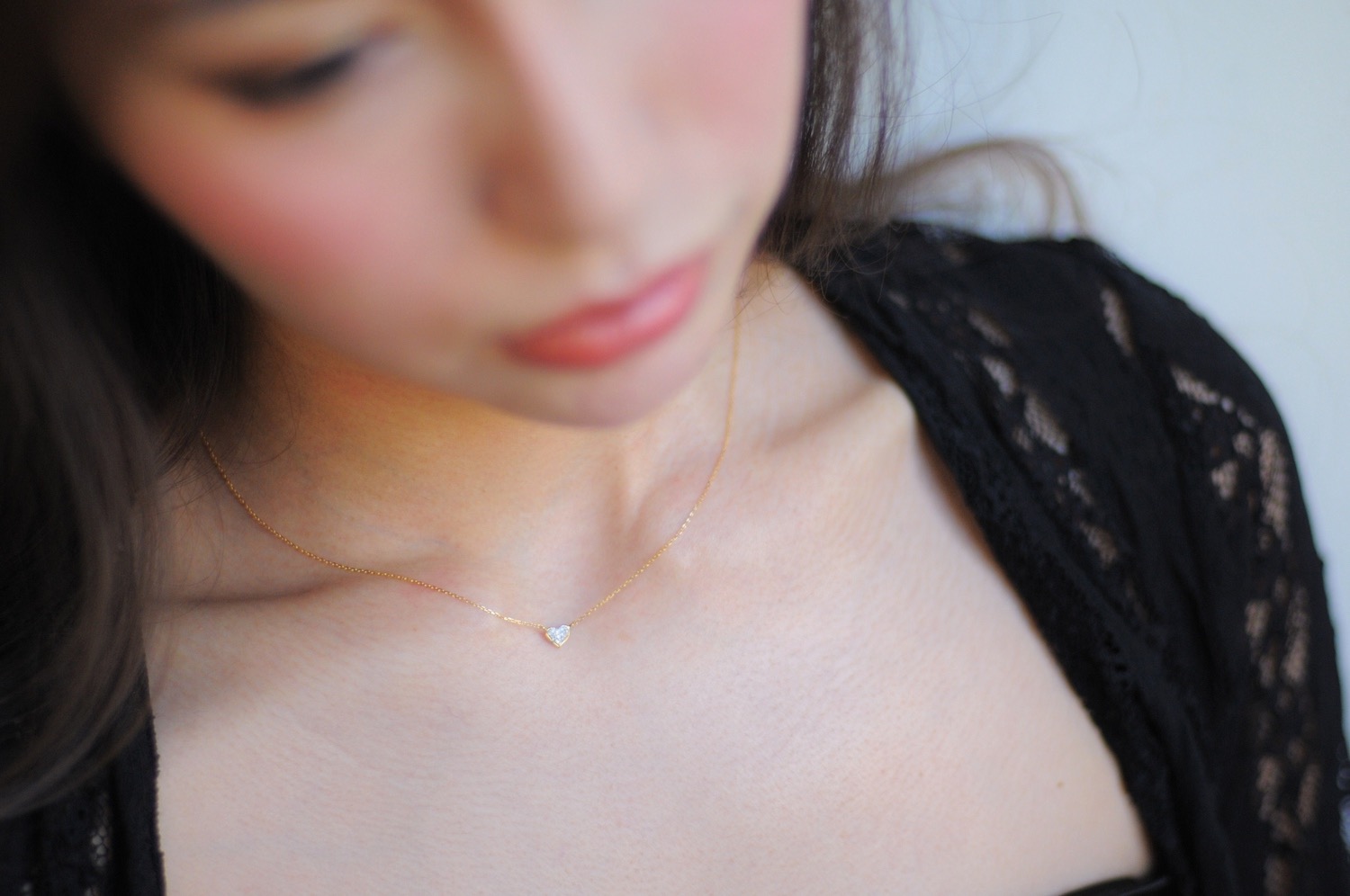 レデッサンドゥデュー 463 キャンディ ハート ダイヤモンド ネックレス 18金,les desseins de DIEU Candy Heart Diamond Necklace K18