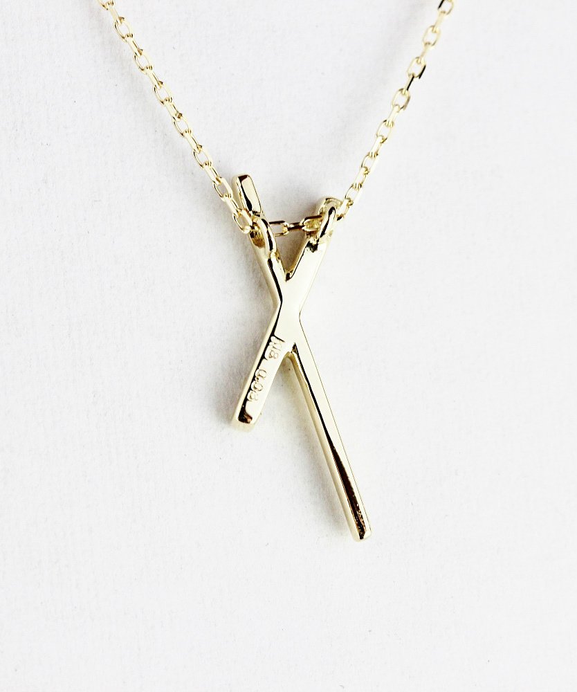 レデッサンドゥデュー 558 ティルティド クロス ダイヤモンド ネックレス 18金,les desseins de DIEU Tilted Cross Diamond Necklace K18