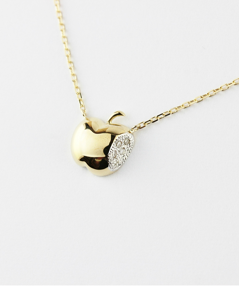 レデッサンドゥデュー572 パフ アップル ダイヤモンド ネックレス18金,les desseins de DIEU Puffed Apple Diamond Necklace K18