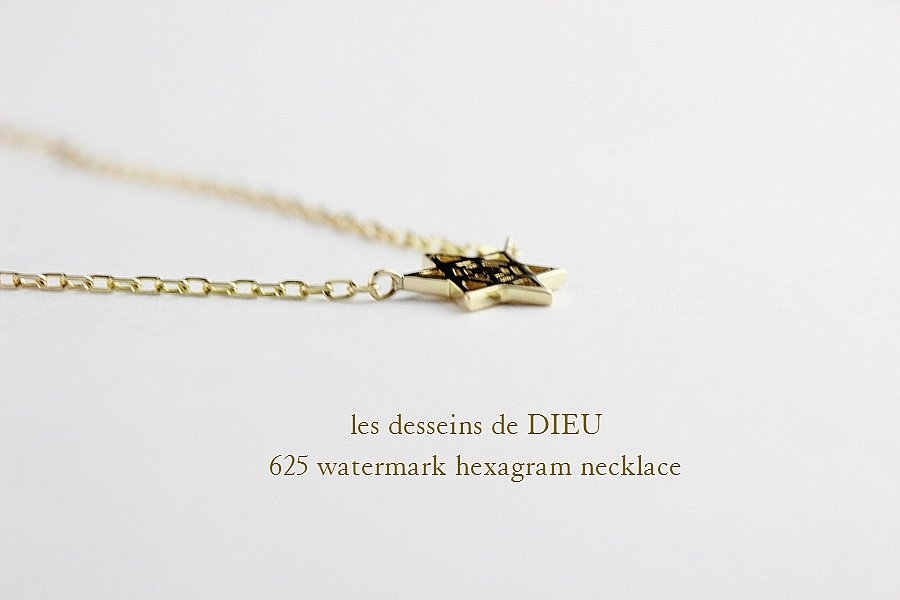 レデッサンドゥデュー 625 ウォーターマーク ヘキサグラム ネックレス 18金,les desseins de DIEU Watermark Hexagram Necklace K18