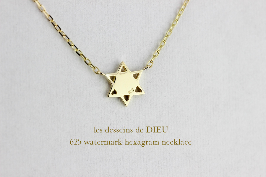 レデッサンドゥデュー 625 ウォーターマーク ヘキサグラム ネックレス 18金,les desseins de DIEU Watermark Hexagram Necklace K18