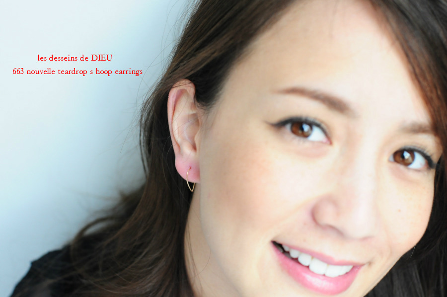 les desseins de DIEU 663 Nouvelle Teardrop S Hoop Earrings レデッサンドゥデュー ヌーベル ティアドロップ フープ ピアス