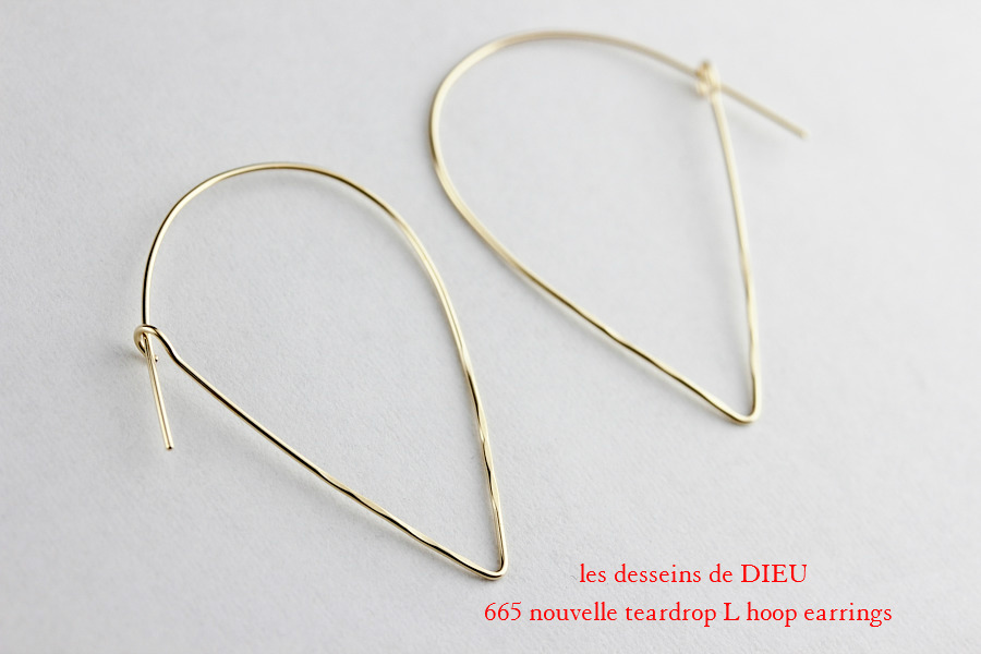 les desseins de DIEU 664 Nouvelle Teardrop M Hoop Earrings レデッサンドゥデュー ヌーベル ティアドロップ フープ ピアス