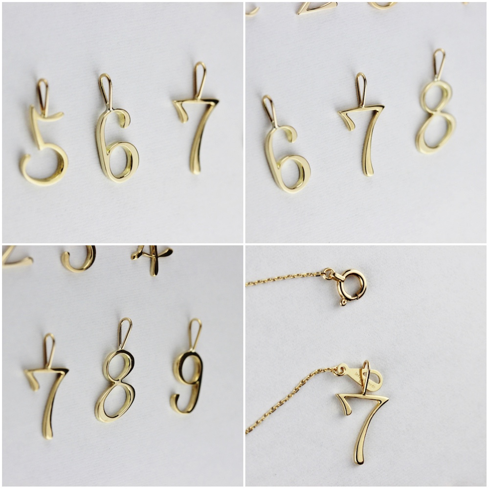 レデッサンドゥデュー 676 ナンバー 数字 チャーム 18金,les desseins de DIEU Numero Number Charm K18