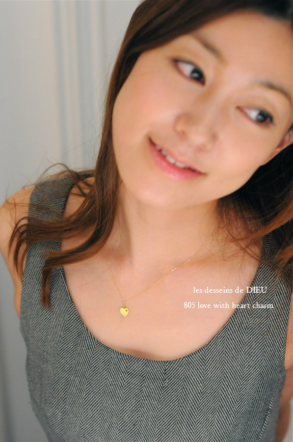 レデッサンドゥデュー 805 ラブ ウィズ ハート チャーム18金,les desseins de DIEU Love With Heart charm K18