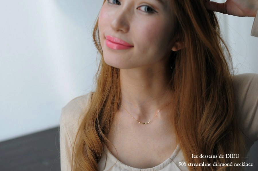 レデッサンドゥデュー 905 ストリームライン ダイヤモンド ネックレス 18金,les desseins de DIEU Streamline Diamond Necklace K18