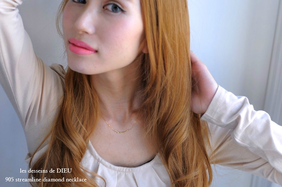 レデッサンドゥデュー 905 ストリームライン ダイヤモンド ネックレス 18金,les desseins de DIEU Streamline Diamond Necklace K18