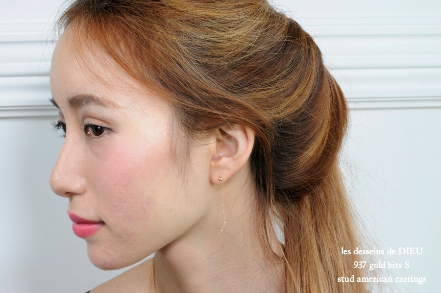 レデッサンドゥデュー 937 ゴールド ビッツ S スタッド アメリカン ピアス 18金,les desseins de DIEU Gold bits S EarringsK18