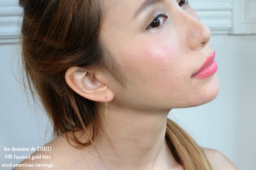 レデッサンドゥデュー 939 ファセット ゴールド ビッツ スタッド アメリカン ピアス 18金,les desseins de DIEU Faceted Gold Bits K18