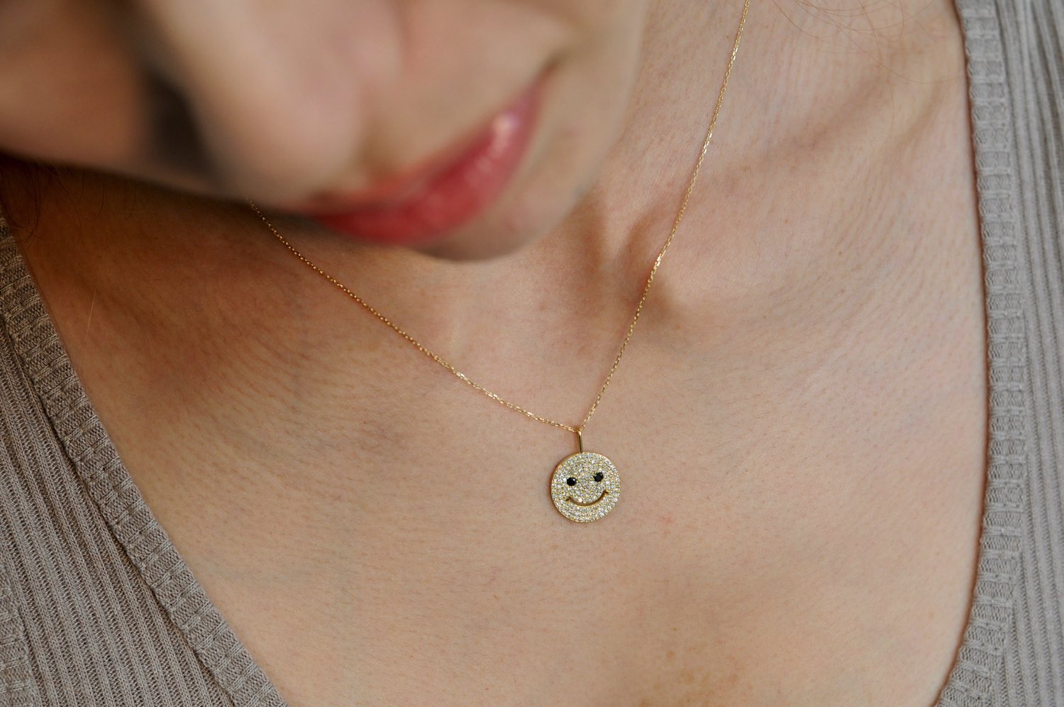 レデッサンドゥデュー 948 スマイル ダイヤモンド ニコちゃん チャーム 18金,les desseins de DIEU Smile Diamond Charm K18