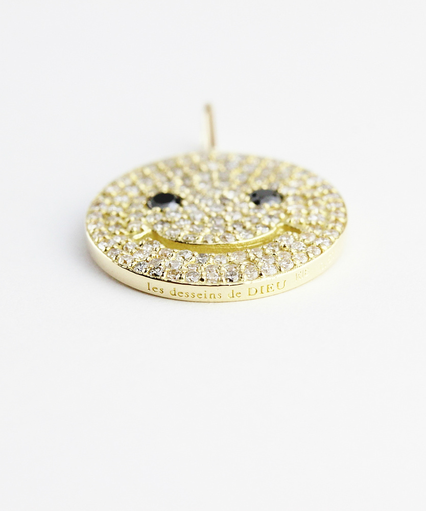 レデッサンドゥデュー 948 スマイル ダイヤモンド ニコちゃん チャーム 18金,les desseins de DIEU Smile Diamond Charm K18