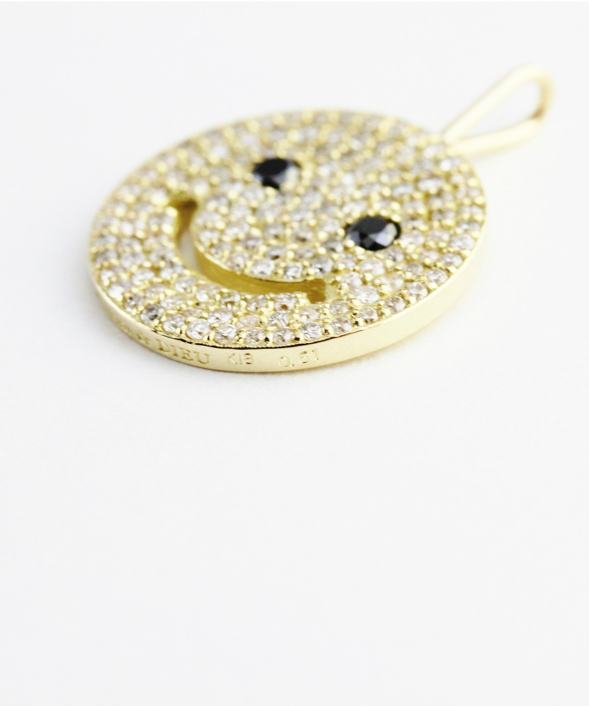 レデッサンドゥデュー 948 スマイル ダイヤモンド ニコちゃん チャーム 18金,les desseins de DIEU Smile Diamond Charm K18