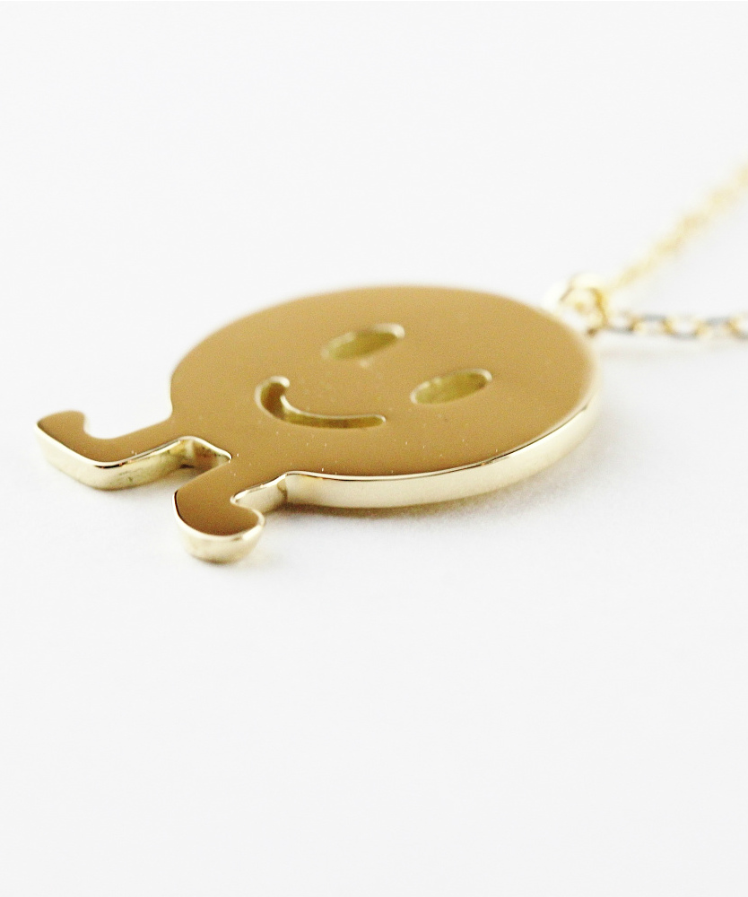 レデッサンドゥデュー 951 ハッピー ダンス スマイル ニコちゃん ネックレス 18金,les desseins de DIEU Smile Necklace K18