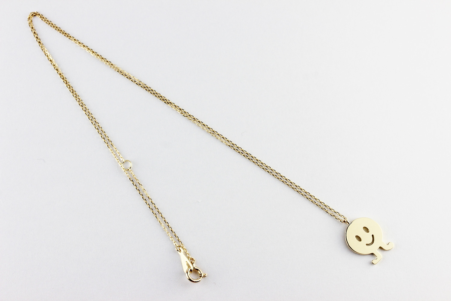 レデッサンドゥデュー 951 ハッピー ダンス スマイル ニコちゃん ネックレス 18金,les desseins de DIEU Smile Necklace K18