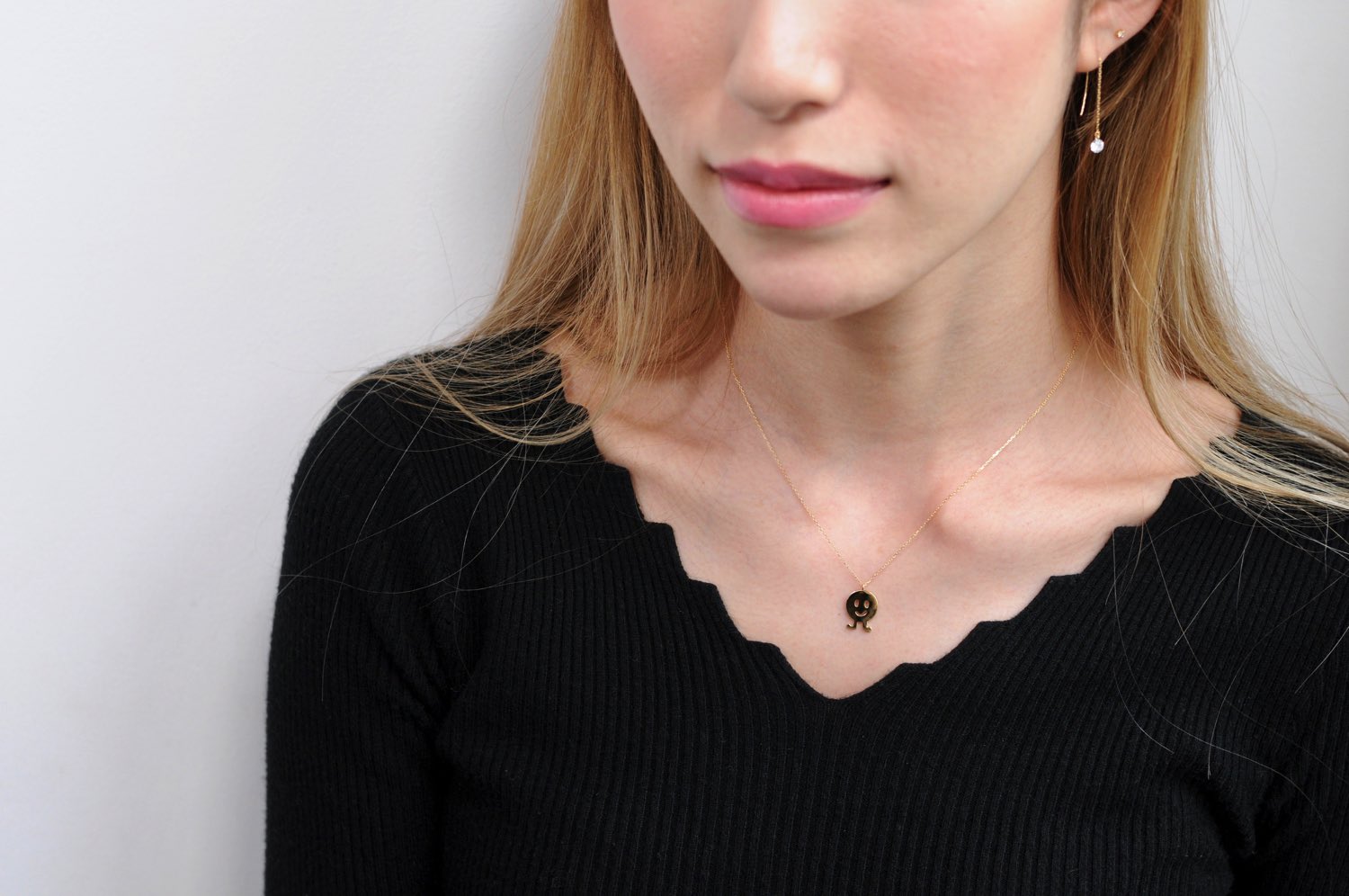 les desseins de DIEU 951 Happy Dance Smile Necklace K18YG/レ