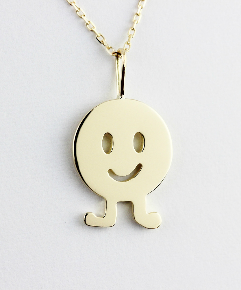 レデッサンドゥデュー 952 ハッピー ダンス スマイル ニコちゃん チャーム ペンダントトップ 18金,les desseins de DIEU Smile Charm K18