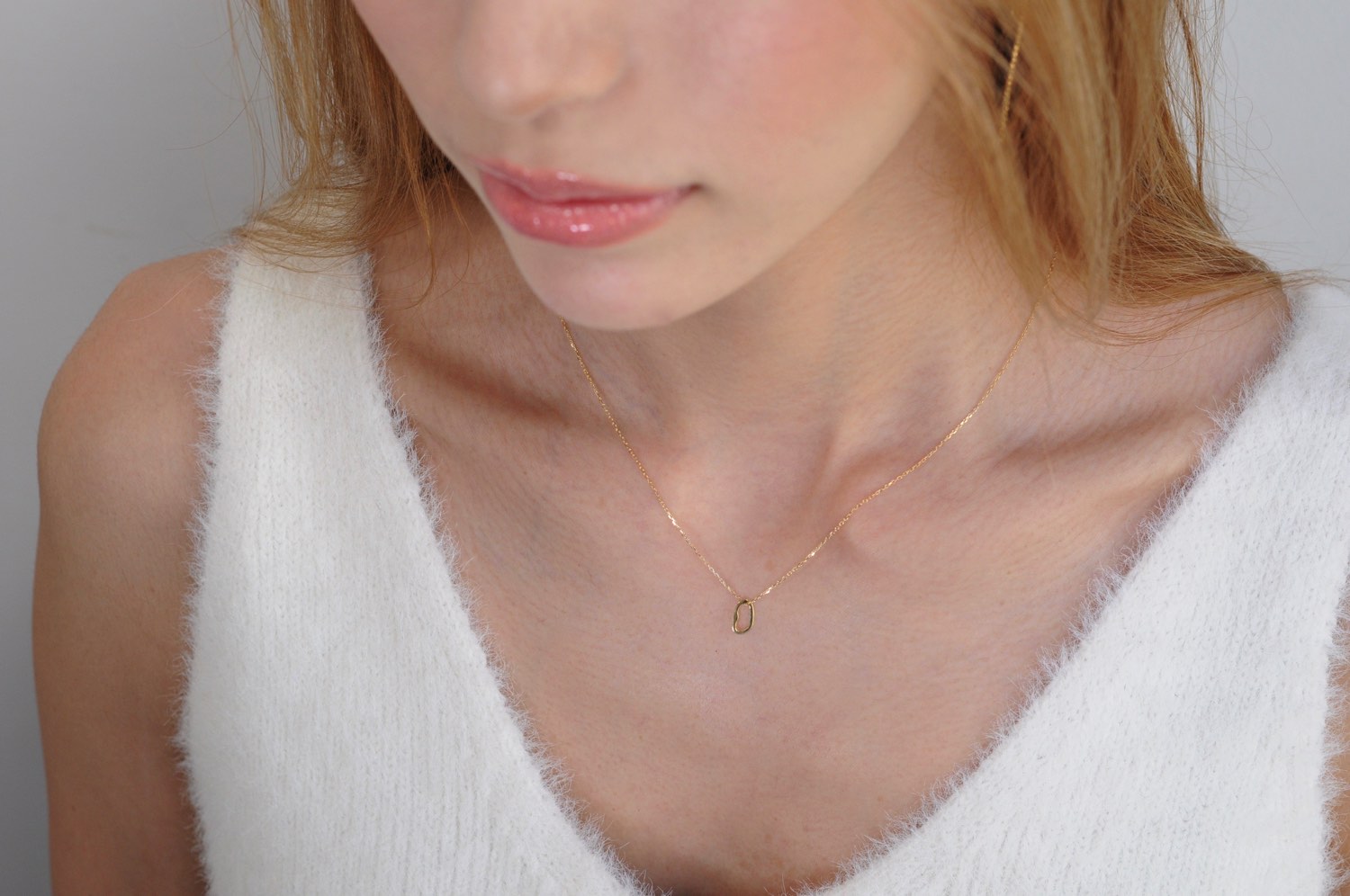 レデッサンドゥデュー 953 アブストラクト 華奢ネックレス 抽象的 18金,les desseins de DIEU Abstract Necklace K18