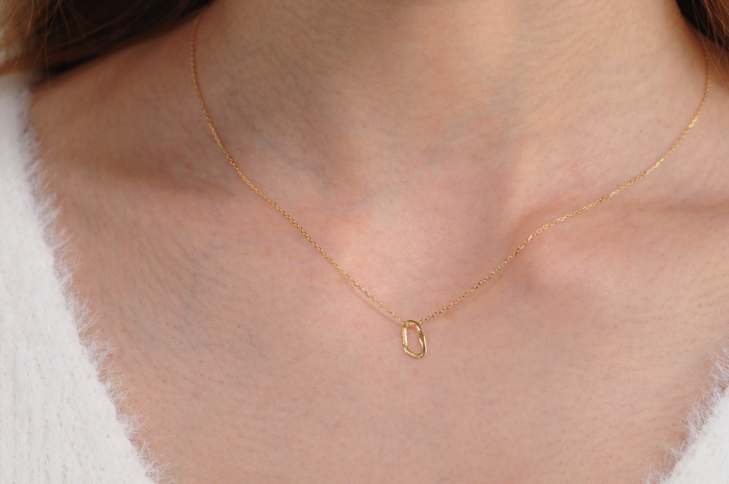 レデッサンドゥデュー 953 アブストラクト 華奢ネックレス 抽象的 18金,les desseins de DIEU Abstract Necklace K18