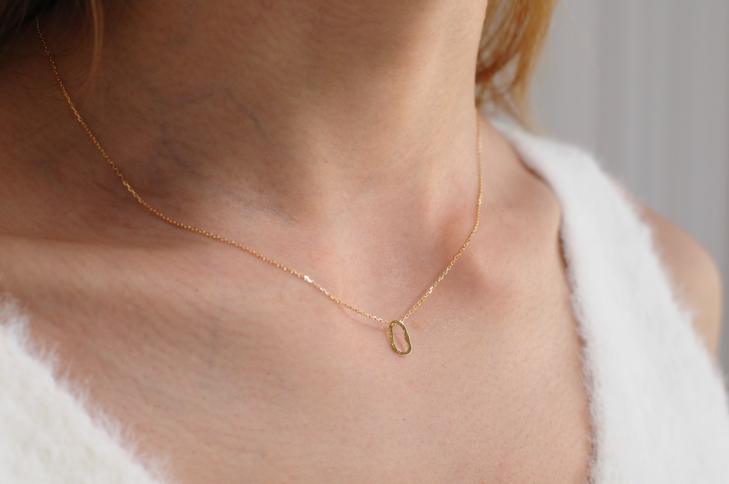 レデッサンドゥデュー 953 アブストラクト 華奢ネックレス 抽象的 18金,les desseins de DIEU Abstract Necklace K18