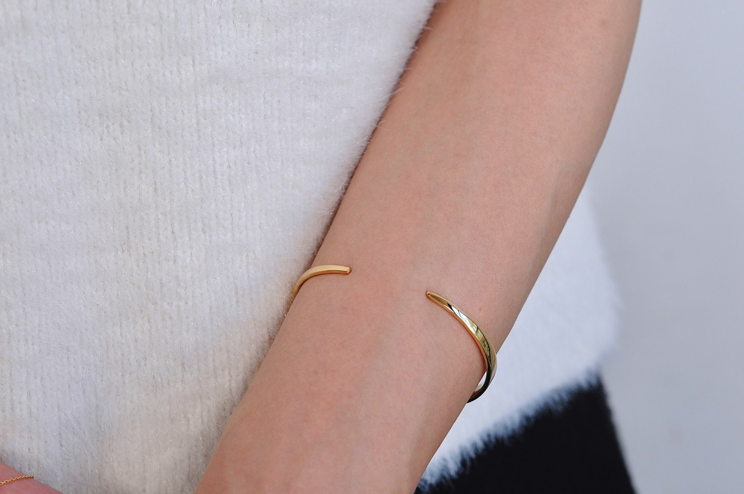 レデッサンドゥデュー 955 グロッシー ゴールド グラデーション バングル 18金,les desseins de DIEU Glossy Gold Gradation Bangle K18