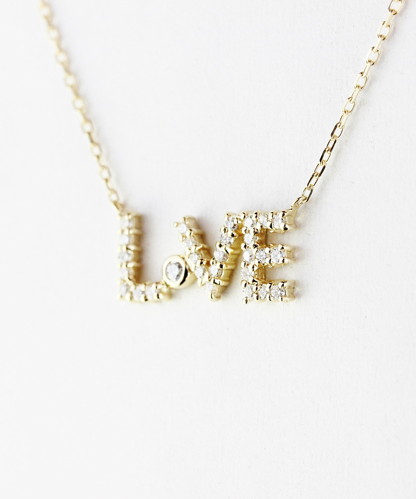 レデッサンドゥデュー 956 ラブ ダイヤモンド ネックレス 18金,les desseins de DIEU LOVE Diamond Necklace K18