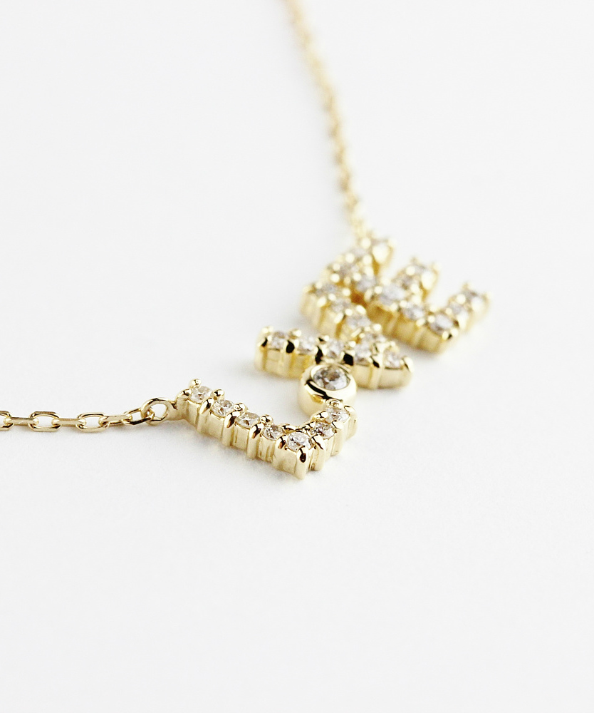 レデッサンドゥデュー 956 ラブ ダイヤモンド ネックレス 18金,les desseins de DIEU LOVE Diamond Necklace K18