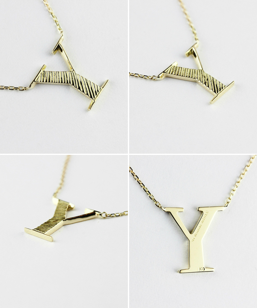 レデッサンドゥデュー 960 ポップ アート イニシャル ネックレス 18金,les desseins de DIEU Pop Art Initial Necklace K18