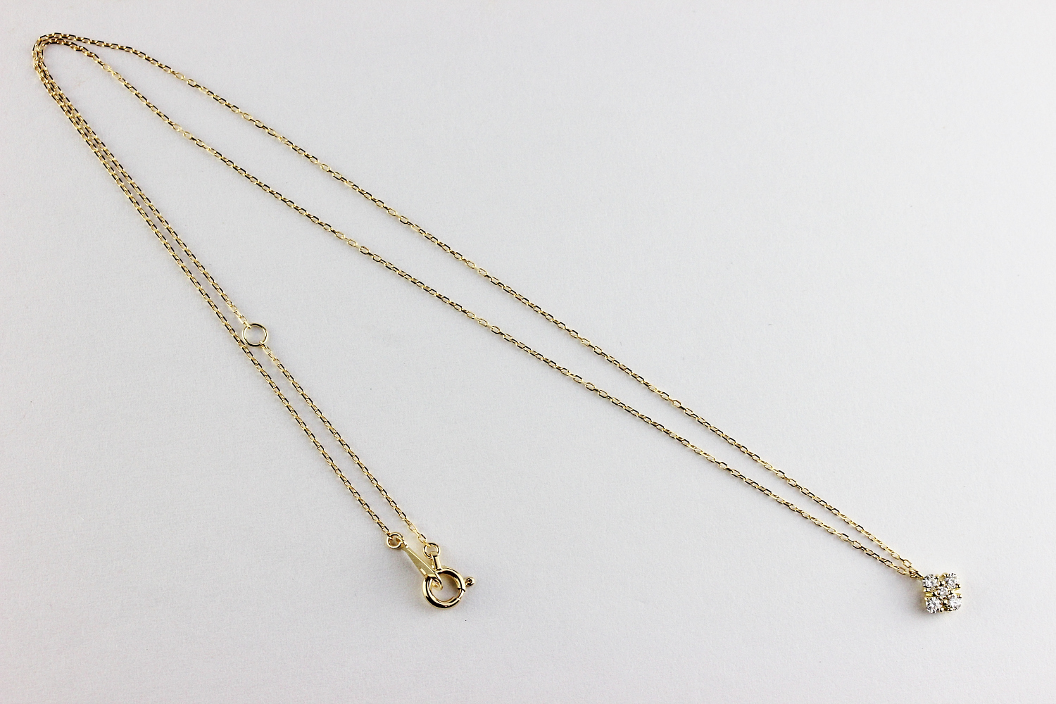 レデッサンドゥデュー 964 フローラ サンク ダイヤモンド 華奢ネックレス 18金,les desseins de DIEU Flora Cinq Diamond Necklace K18