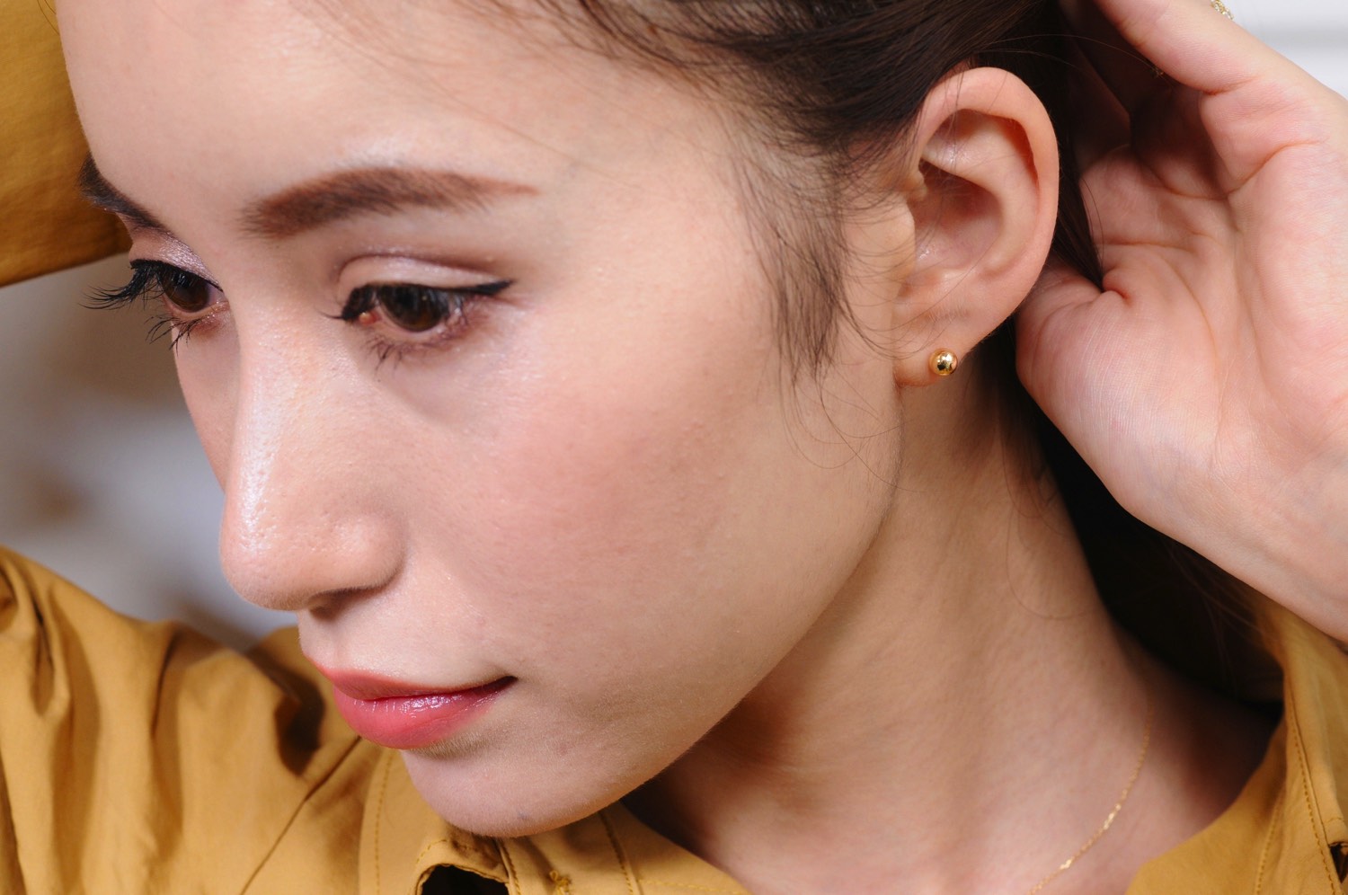 レデッサンドゥデュー 966 ゴールド ビッツ スタッド ピアス 18金,les desseins de dieu Gold Bits L Stud Earrings K18