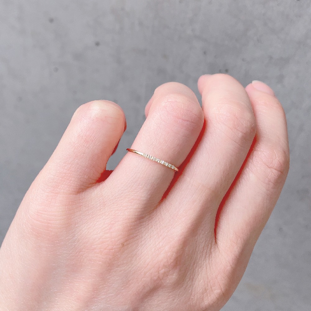 ピナコテーカ 187 シンフォニー ダイヤモンド 華奢リング 重ね付け マイナスサイズ 人気 18金,pinacoteca Symphony Diamond Ring K18